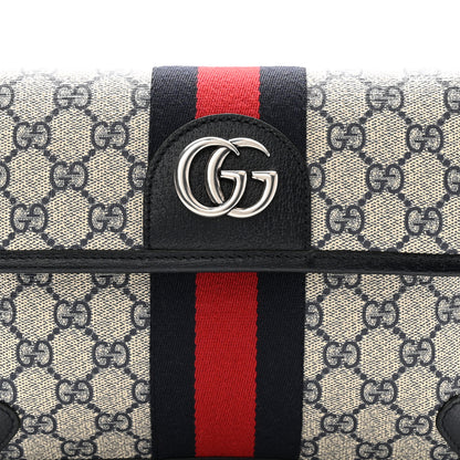 Gucci GG Supreme Monogram Web Small Ophidia Belt Bag  90 36 Beige Navy 7 of 9