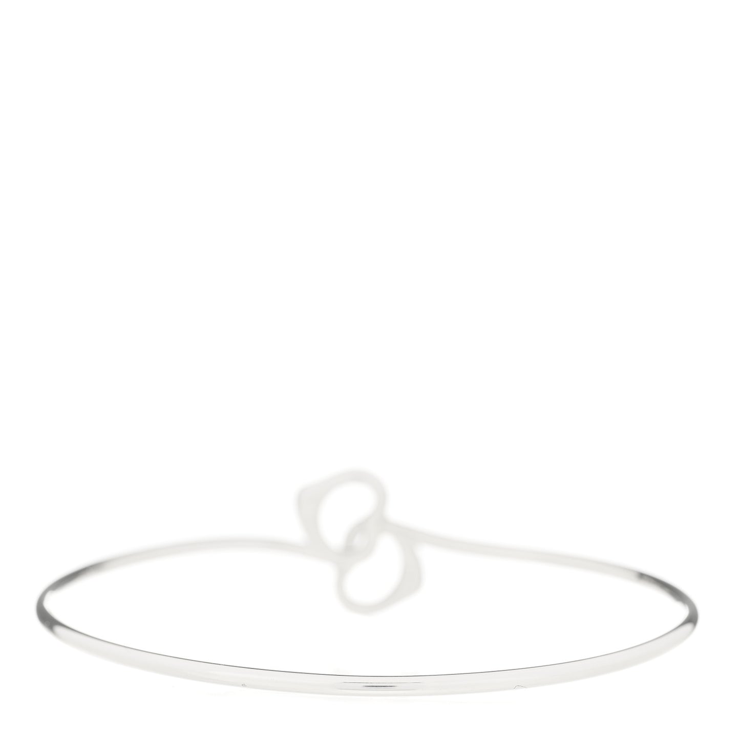 Sterling Silver Elsa Peretti Double Open Heart Bangle Bracelet