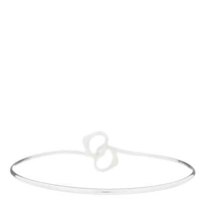 Tiffany Sterling Silver Elsa Peretti Double Open Heart Bangle Bracelet 2 of 3