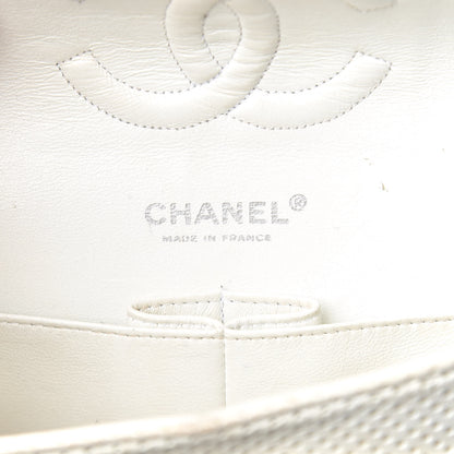 Chanel Lambskin Perforated Medium Double Flap White 6 of 26