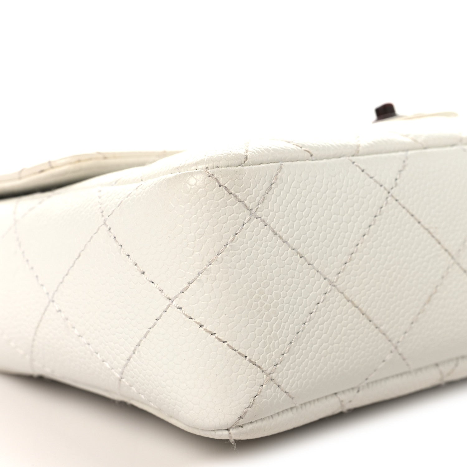Chanel Caviar Quilted Tortoise Medium Single Flap White 9 of 11