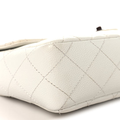 Chanel Caviar Quilted Tortoise Medium Single Flap White 9 of 11