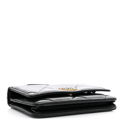 Chanel Lambskin Quilted Chanel 19 Wallet On Chain WOC Black 4 of 12