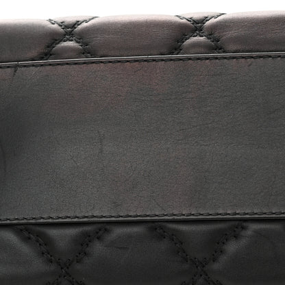 Chanel Calfskin Double Stitch Large Hamptons Flap Bag Black 16 of 19