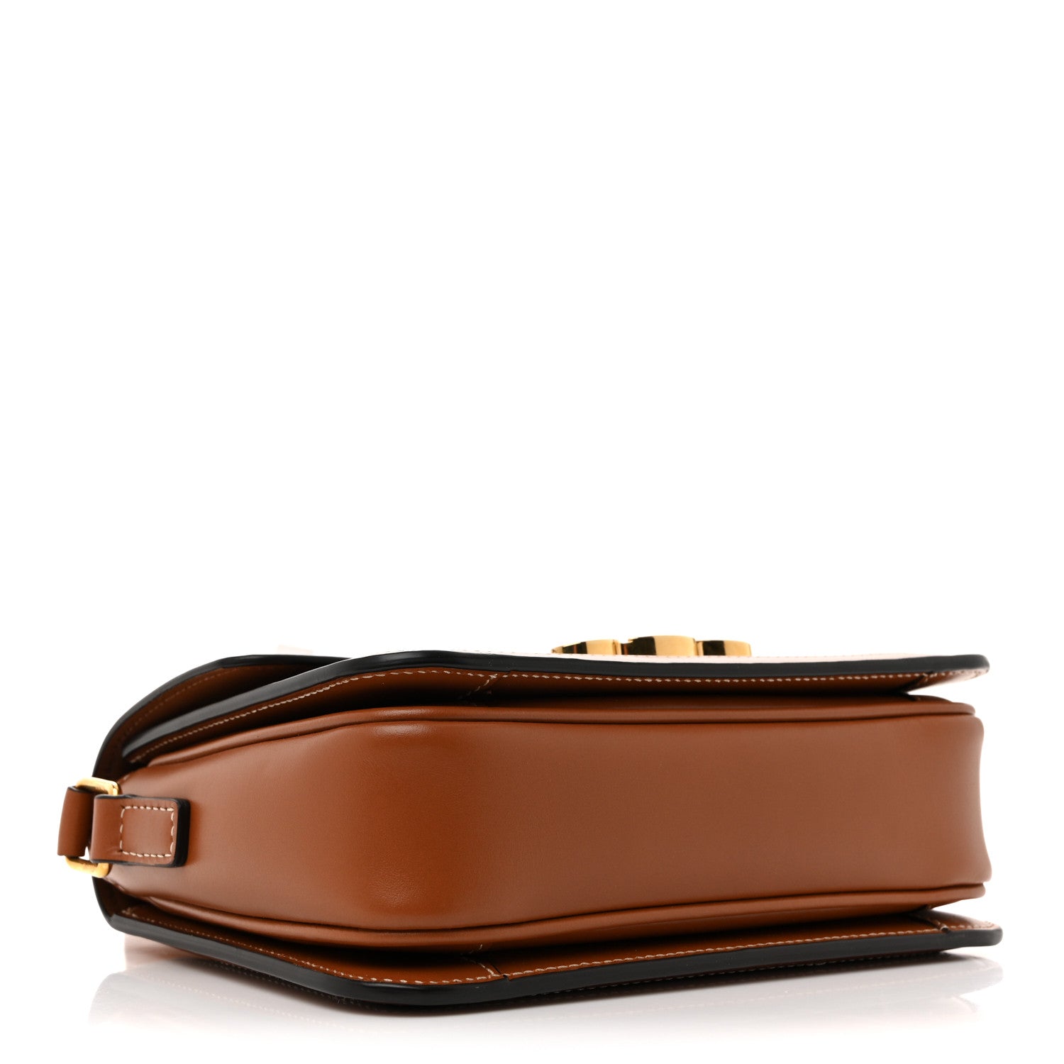 Celine Calfskin Triomphe Canvas Teen Triomphe Bag Tan 4 of 13
