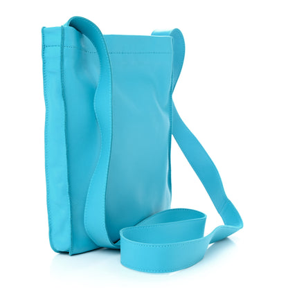 Hermes Lambskin Clou De Selle Pouch Bleu Paon 3 of 11