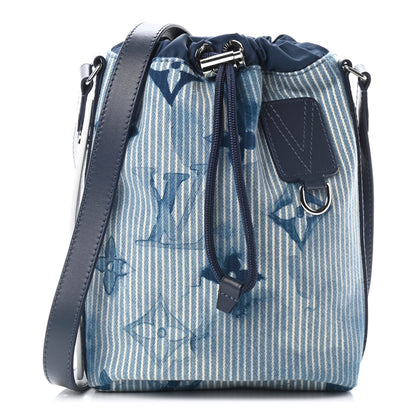 Louis Vuitton Hickory Stripes Denim Monogram Watercolor Sac Marin BB Blue 1 of 8