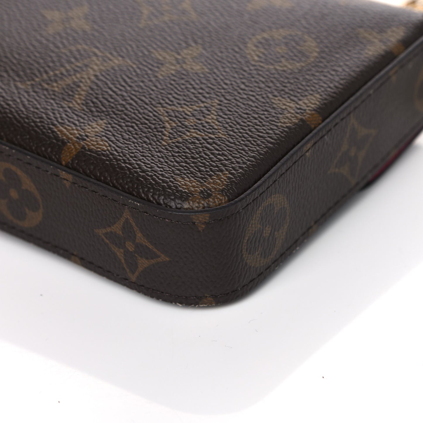 Monogram Pochette Felicie Chain Wallet Fuchsia
