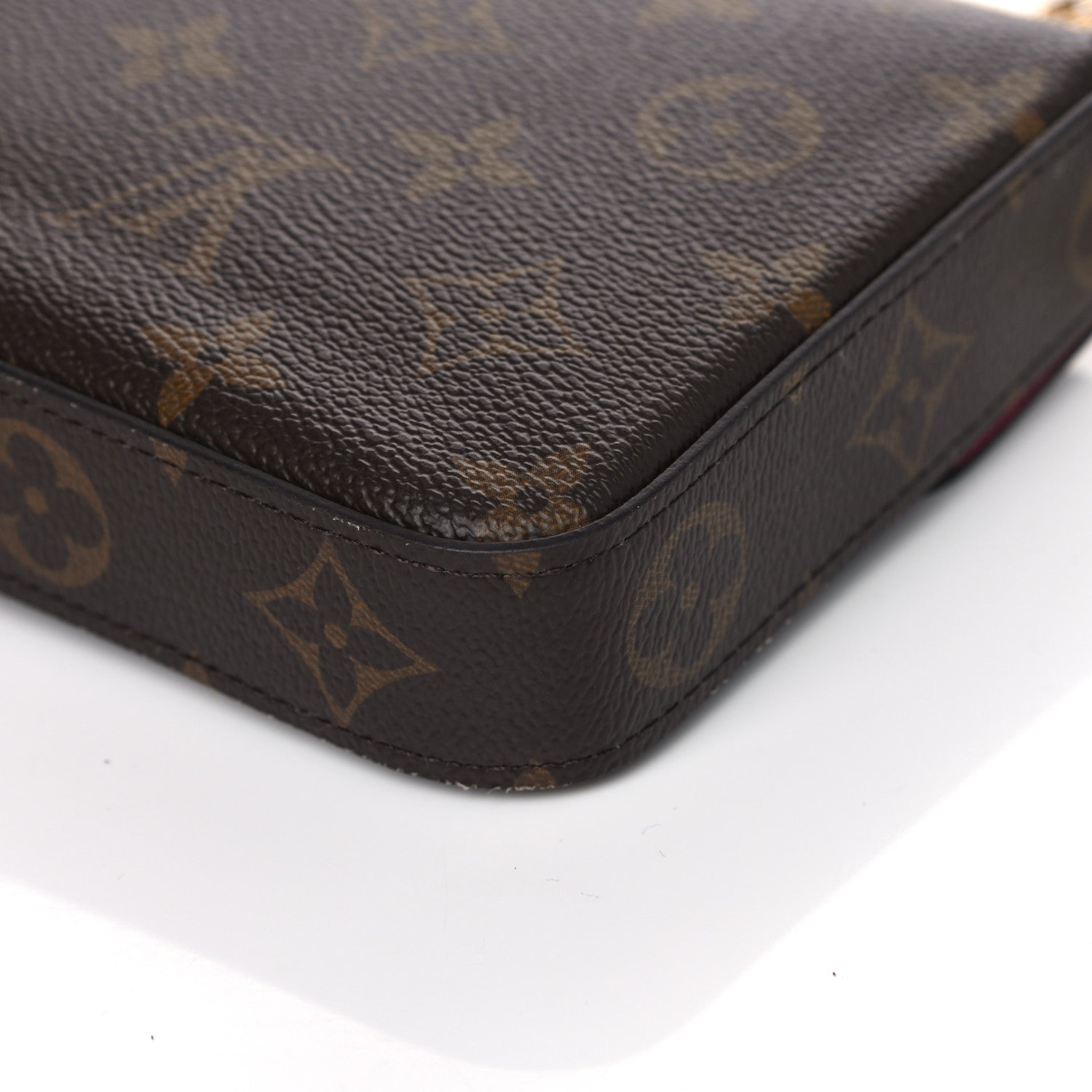 Louis Vuitton Monogram Pochette Felicie Chain Wallet Fuchsia 14 of 15