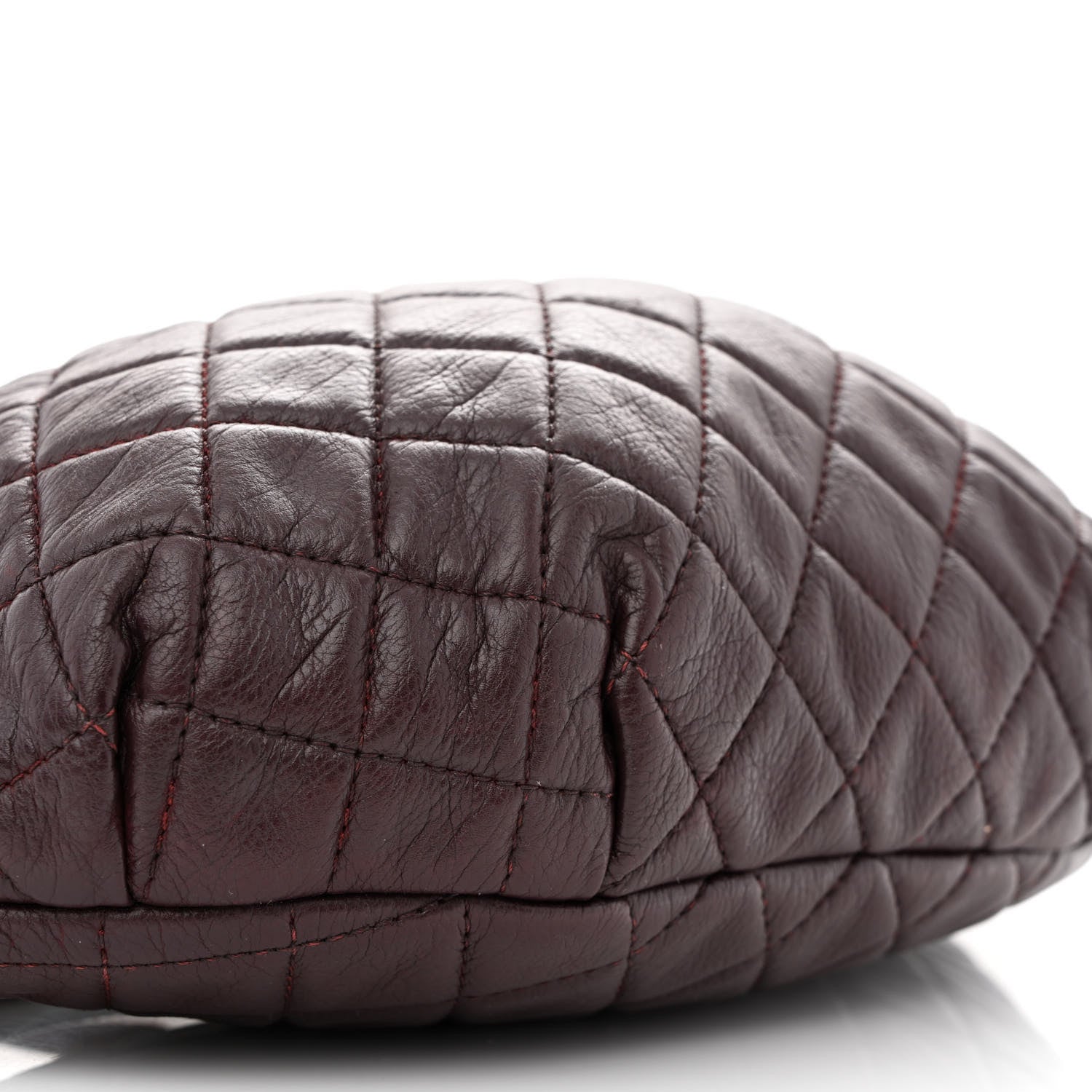 Chanel Calfskin Quilted Banane Waist Bag Fanny Pack Burgundy 9 of 13