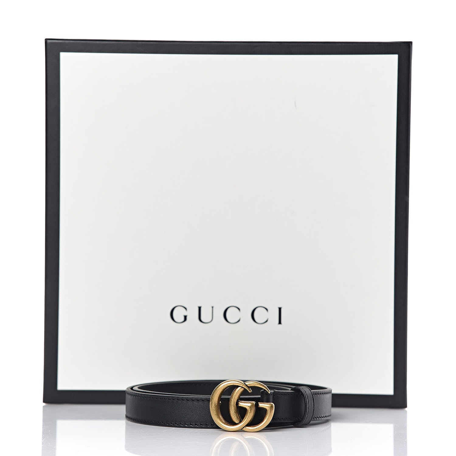Gucci Calfskin Double G 20mm Belt 80 32 Black 7 of 7