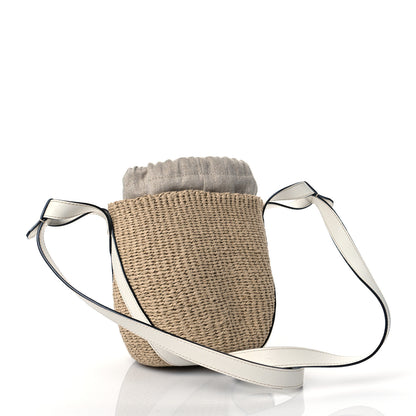 Chloe Raffia Calfskin Small Basket White 3 of 11