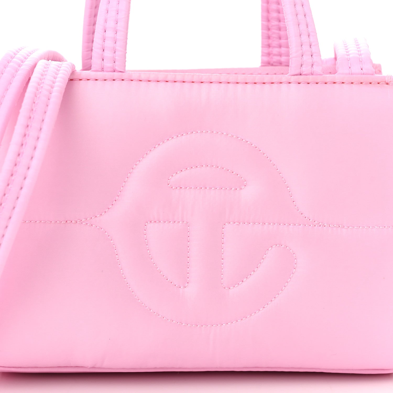 Telfar Nylon Small Puff Shopping Bag Bubblegum 8 of 10