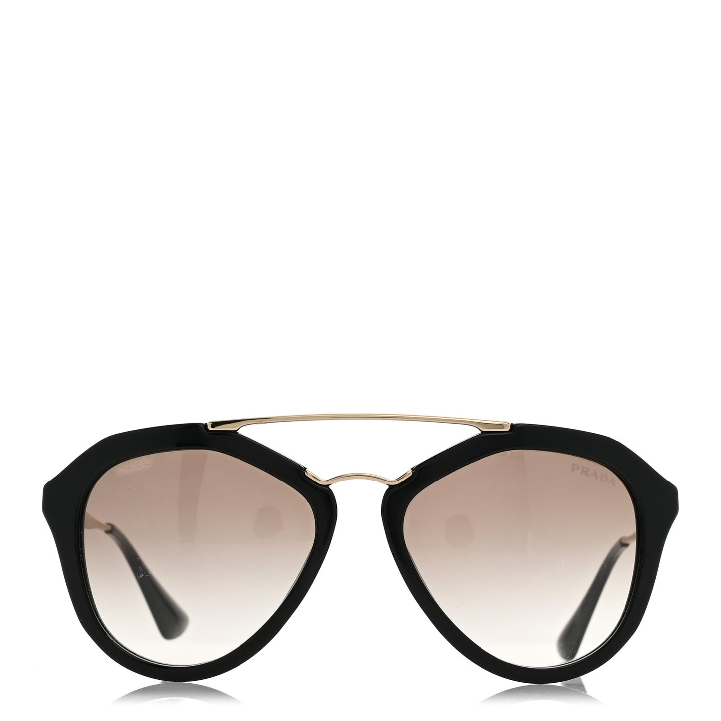Acetate Metal Cinema Sunglasses SPR 12Q Black