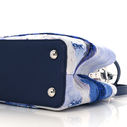 Louis Vuitton Taurillon Donna Huanca Capucines MM Blue 10 of 10