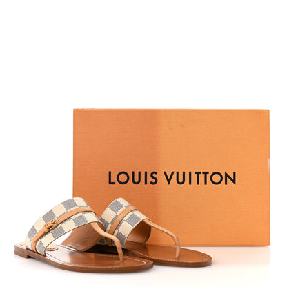 Louis Vuitton Damier Azur Palma Flat Thong Sandals 37 12 of 12