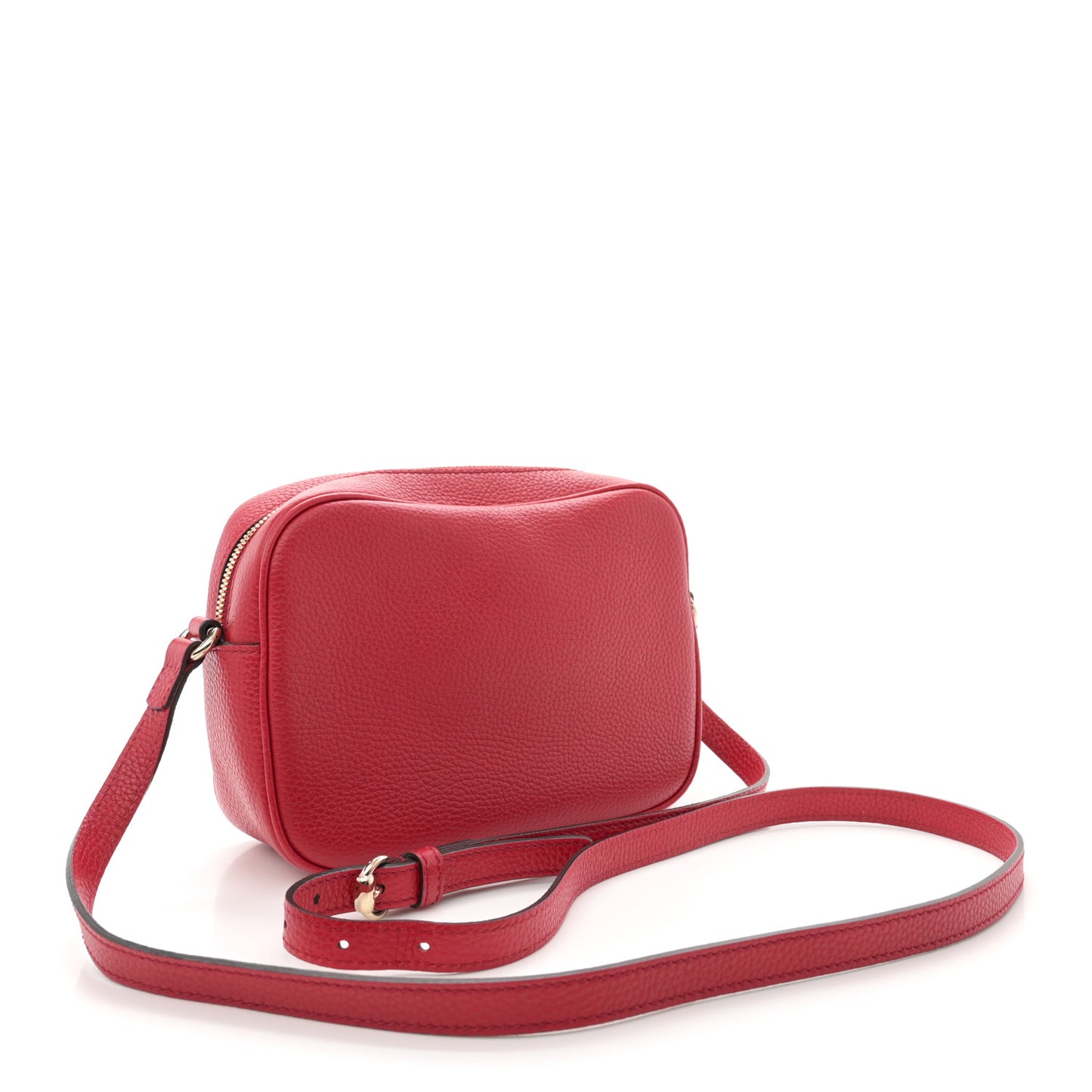 Pebbled Calfskin Small Soho Disco Bag Tabasco Red