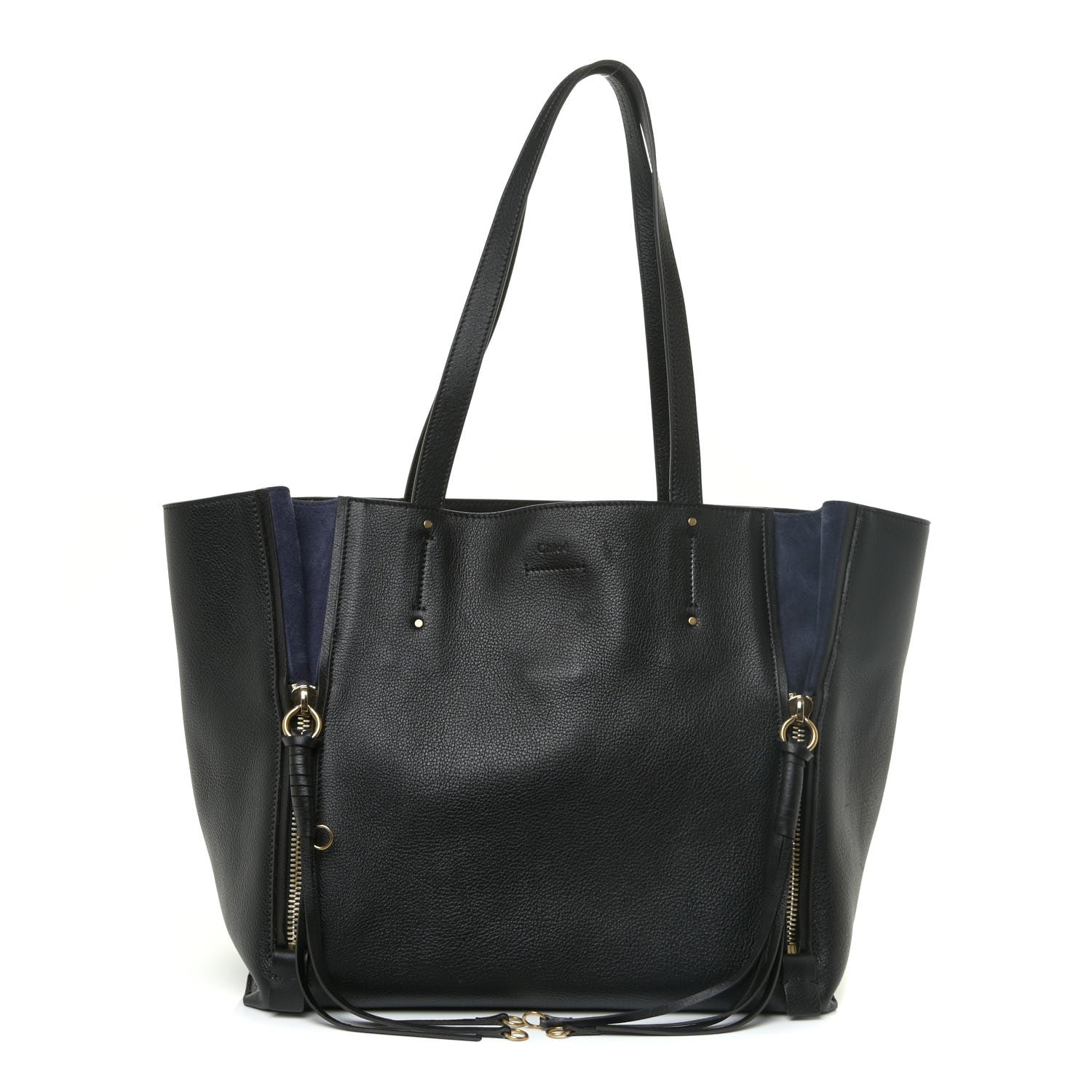 Chloe Smooth Calfskin Medium Milo Shopping Tote Black 1 of 12