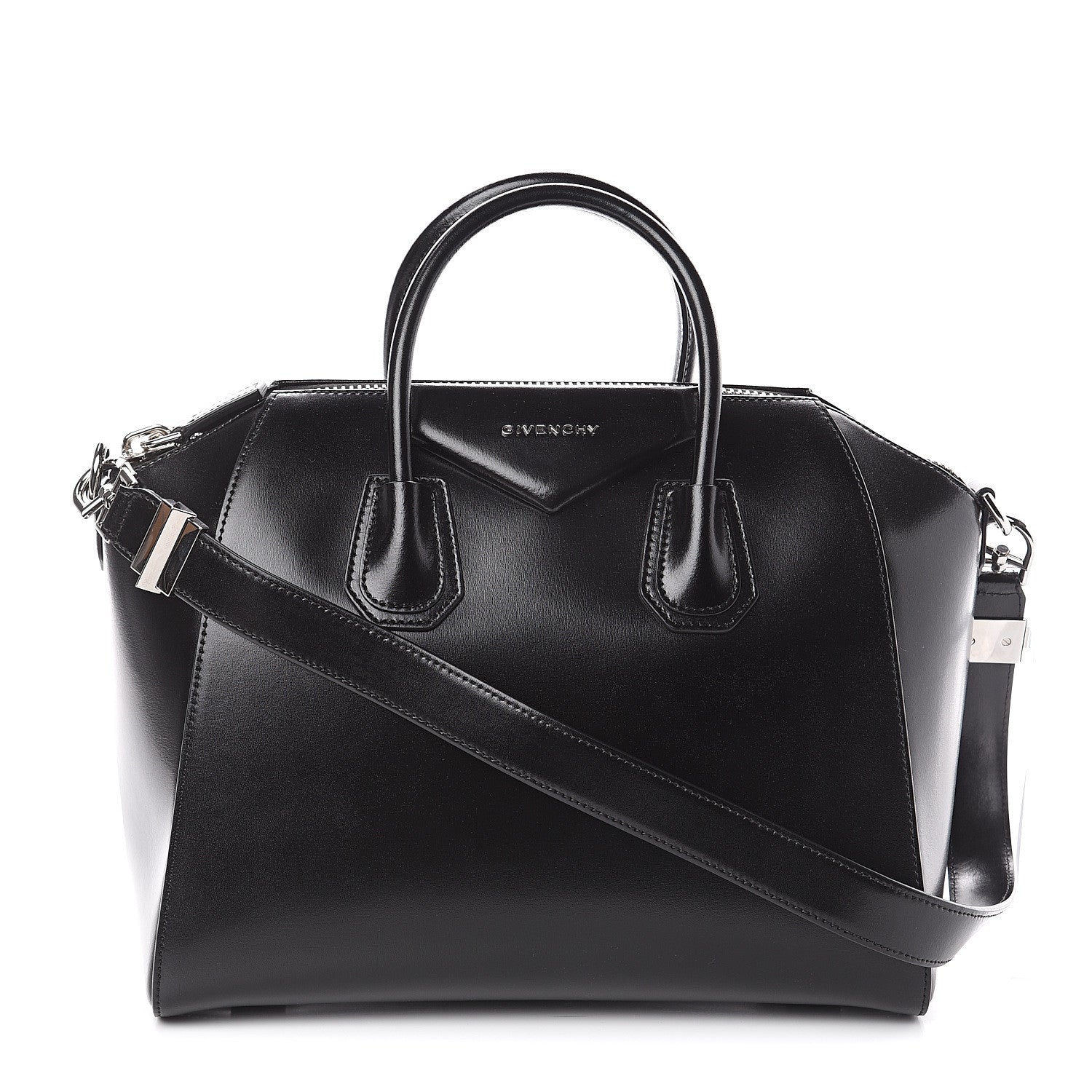 Givenchy Shiny Lord Calfskin Medium Antigona Black 1 of 8