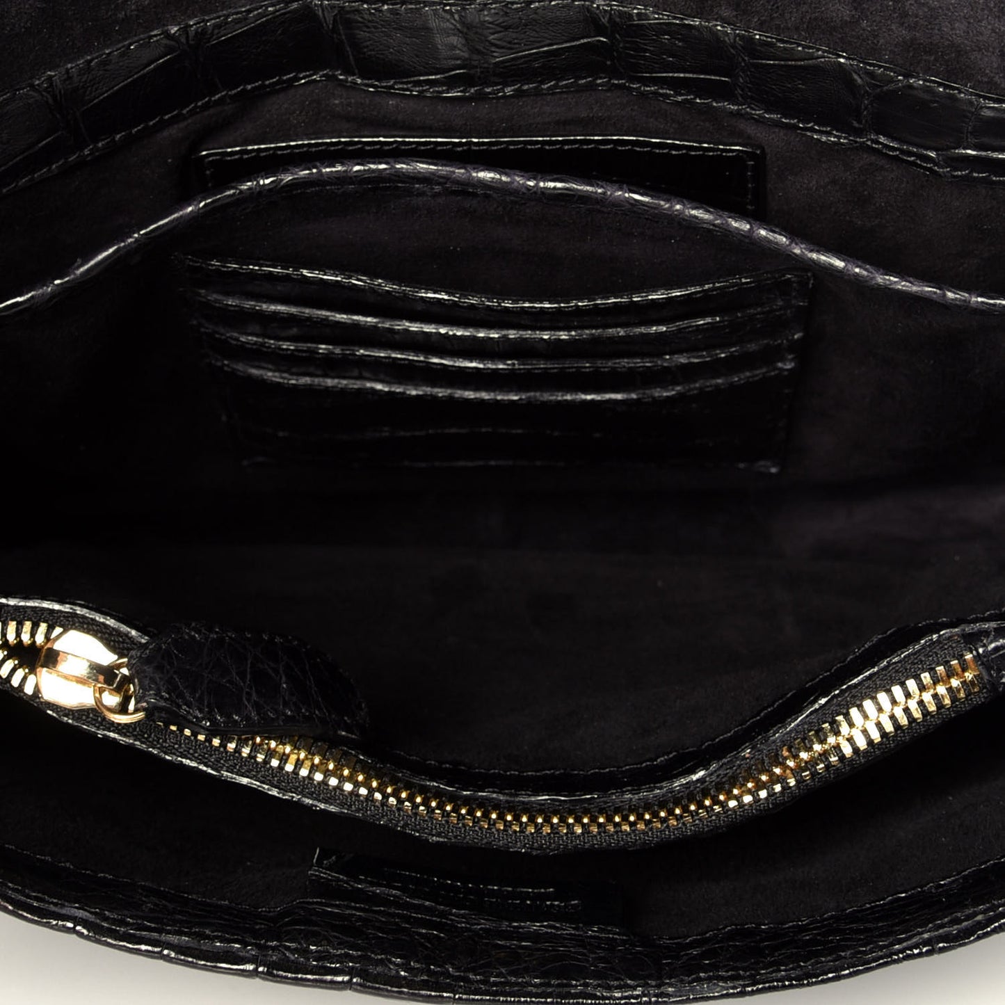 Crocodile Crossbody Black