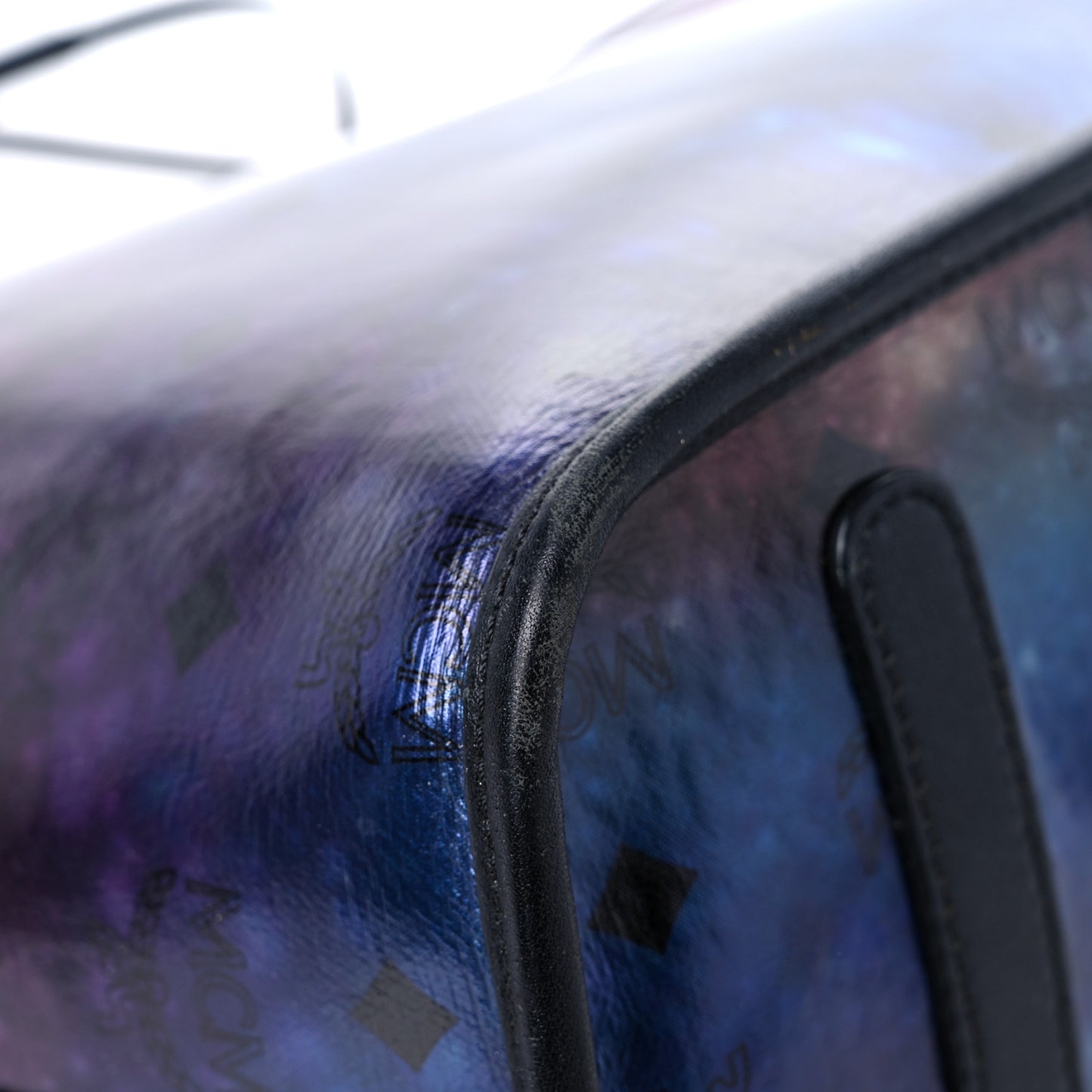 Metallic Galaxy Visetos Medium Project Reversible Shopper Tote Black Multicolor
