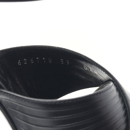 Gucci Malaga Kid Webby Crossover High Heel Sandals 39 Black 8 of 8