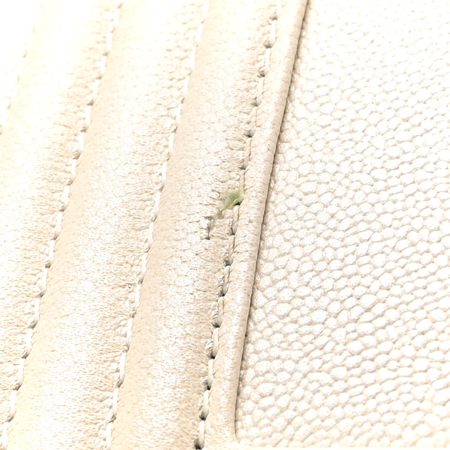 Iridescent Caviar Mini Boy Flap White