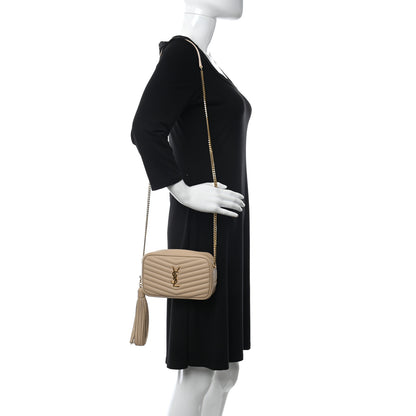 Saint Laurent Grain De Poudre Matelasse Monogram Mini Lou Camera Bag New Powder 2 of 10