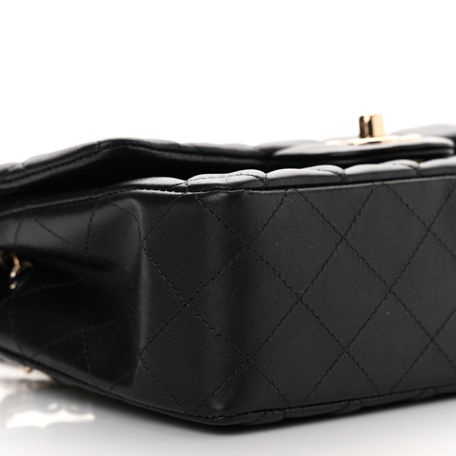 Chanel Lambskin Quilted Mini Rectangular Flap Black 9 of 13