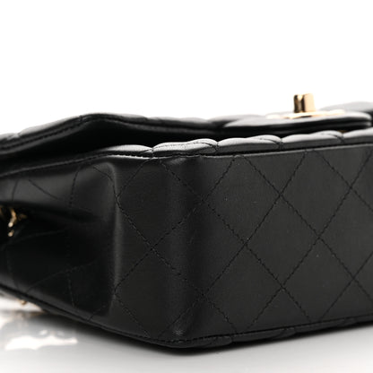 Chanel Lambskin Quilted Mini Rectangular Flap Black 9 of 13