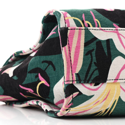 Chanel Velvet Calfskin Beaded Small Deauville Tote Pink Green Black 11 of 12