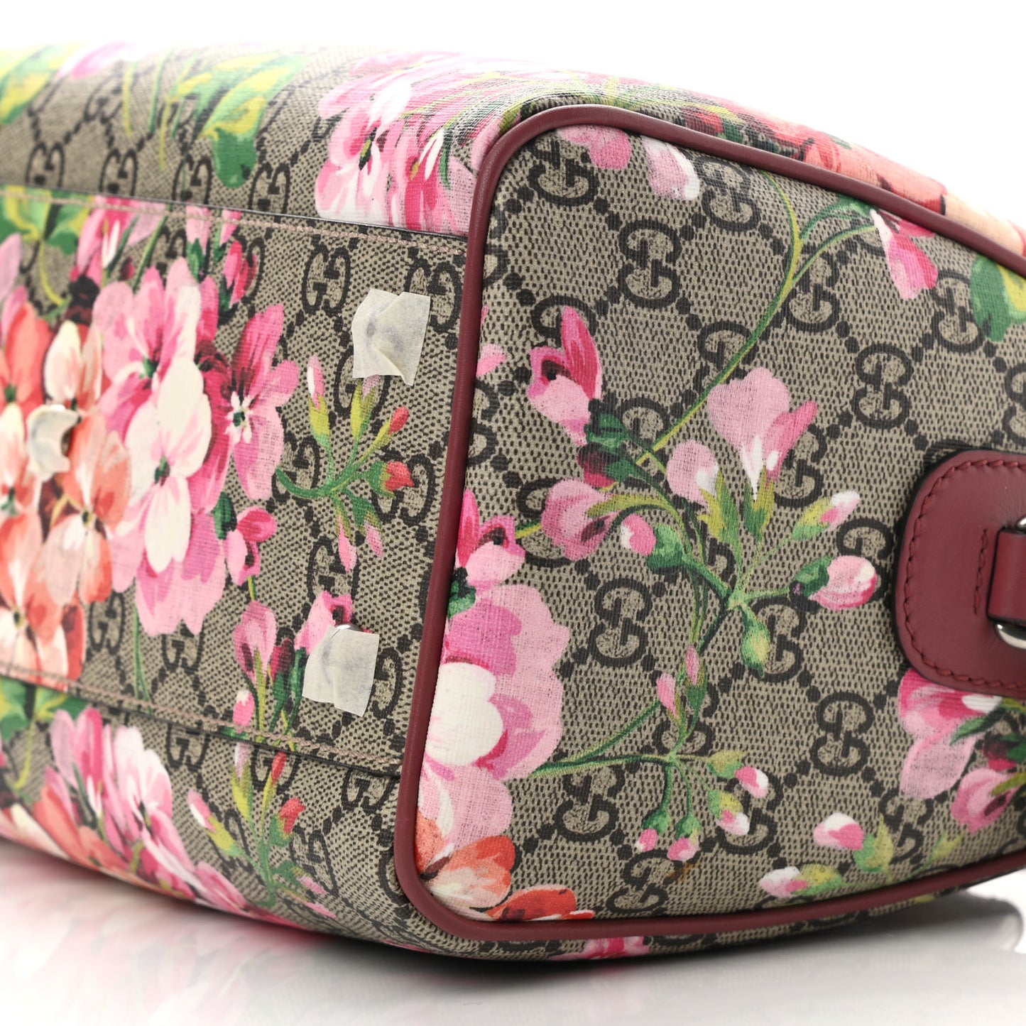 GG Supreme Monogram Blooms Small Boston Beige Multicolor Dry Rose