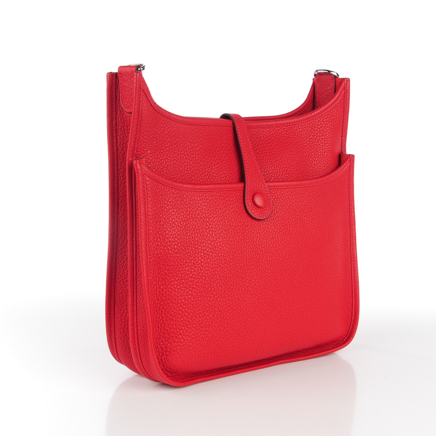 Hermes Taurillon Clemence Evelyne III PM Rouge Casaque 3 of 9