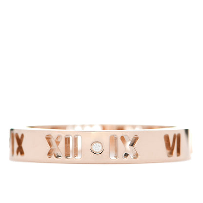 Tiffany 18K Rose Gold Diamond Atlas Pierced Ring 56 7.75 3 of 5