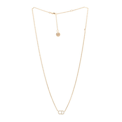Christian Dior Metal Crystal Clair D Lune Necklace Gold 3 of 4