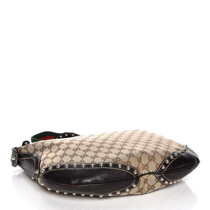 Gucci Monogram Web Studded Pelham Shoulder Bag Dark Brown 4 of 7