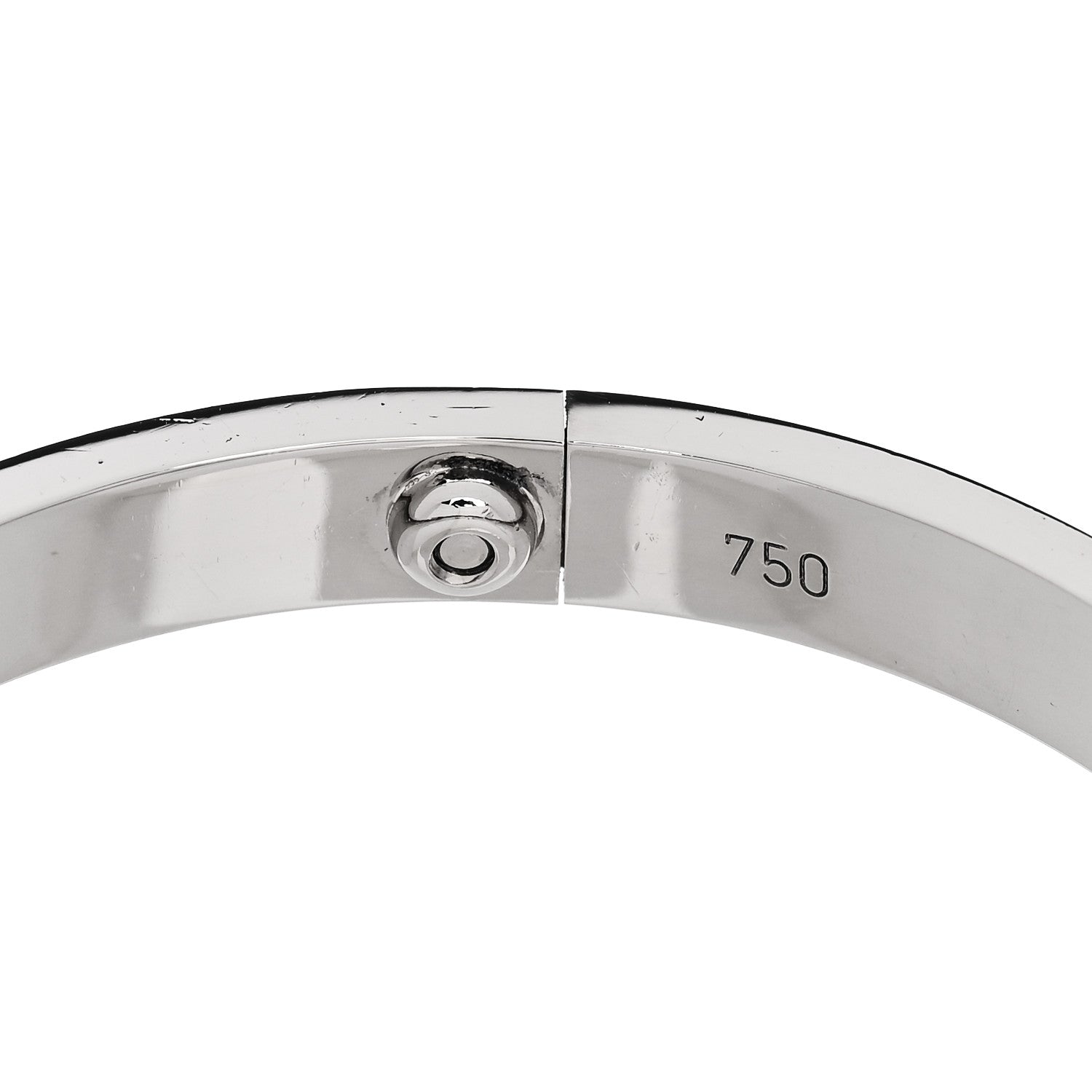 Cartier 18K White Gold LOVE Bracelet 18 8 of 9