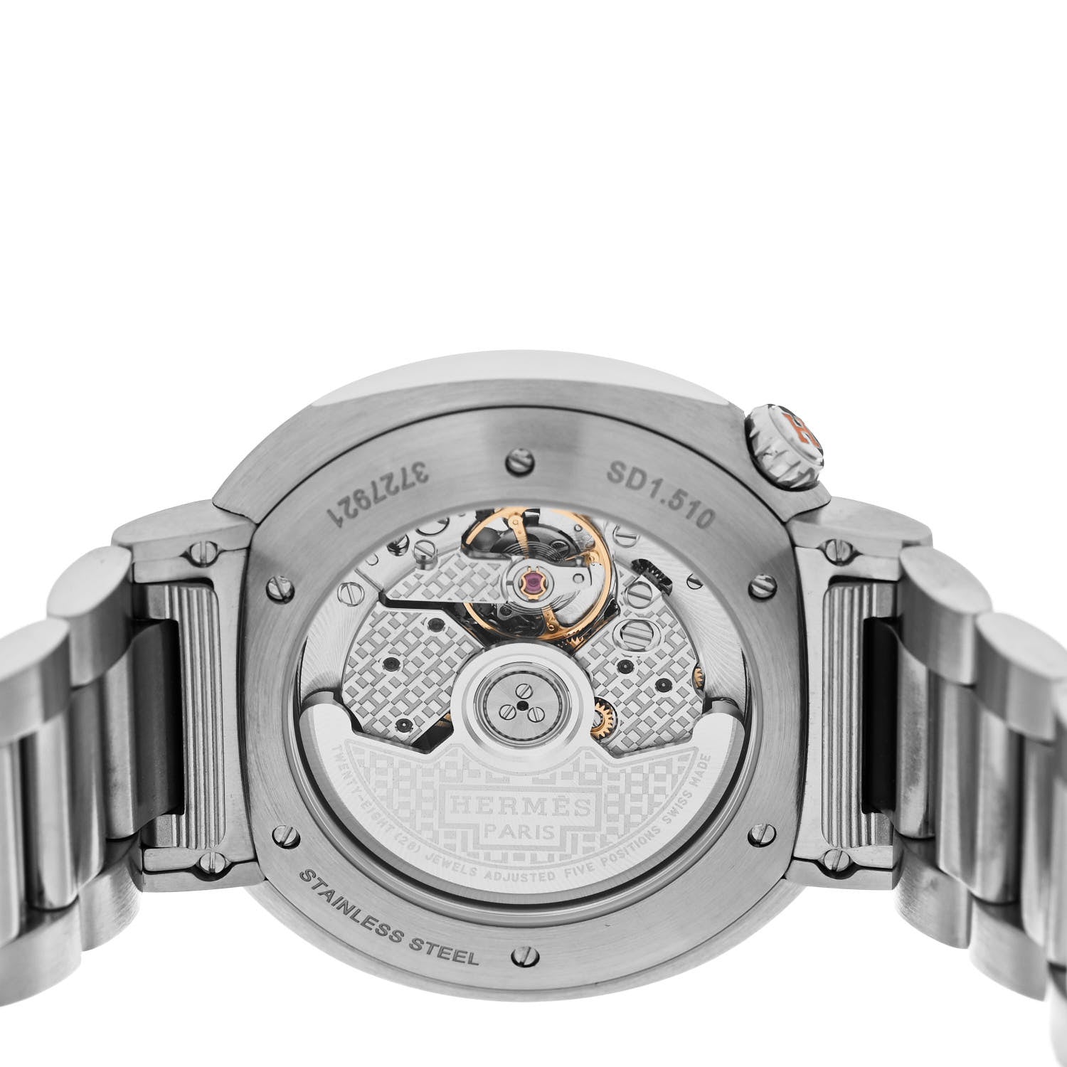 Hermes Stainless Steel 36mm Cut Automatic Watch 4 of 5