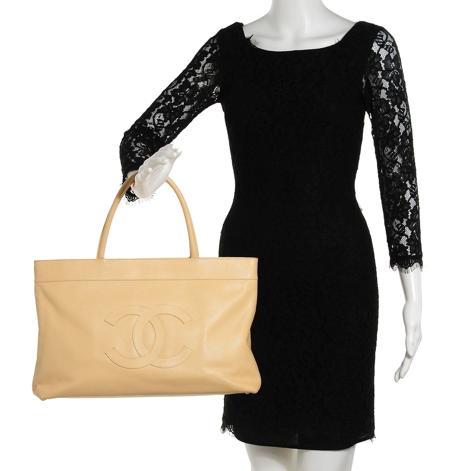 Chanel Caviar CC Tote Beige Clair 2 of 7
