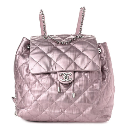 Chanel Iridescent Calfskin Quilted Ground Control Backpack Pink 1 of 10
