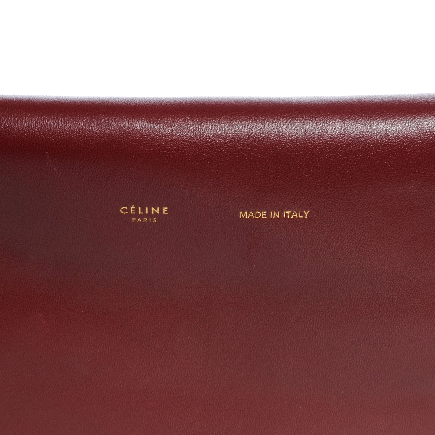 Calfskin Folded Clutch Burgundy
