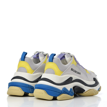 Balenciaga Fabric Mesh Womens Triple S Sneakers 36 White Purple Yellow 4 of 16