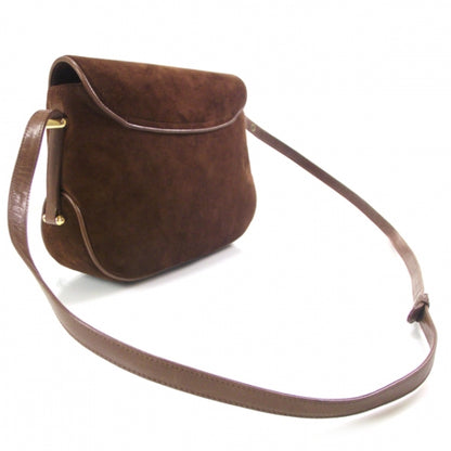 Gucci Suede Shoulder Bag Brown 3 of 8