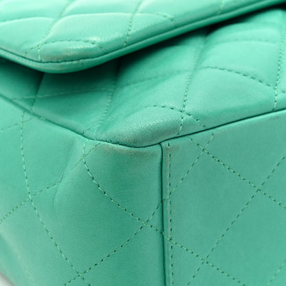Chanel Lambskin Quilted Maxi Double Flap Green 16 of 20