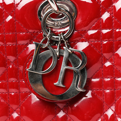 Christian Dior Patent Cannage Large Lady Dior Red 5 of 5