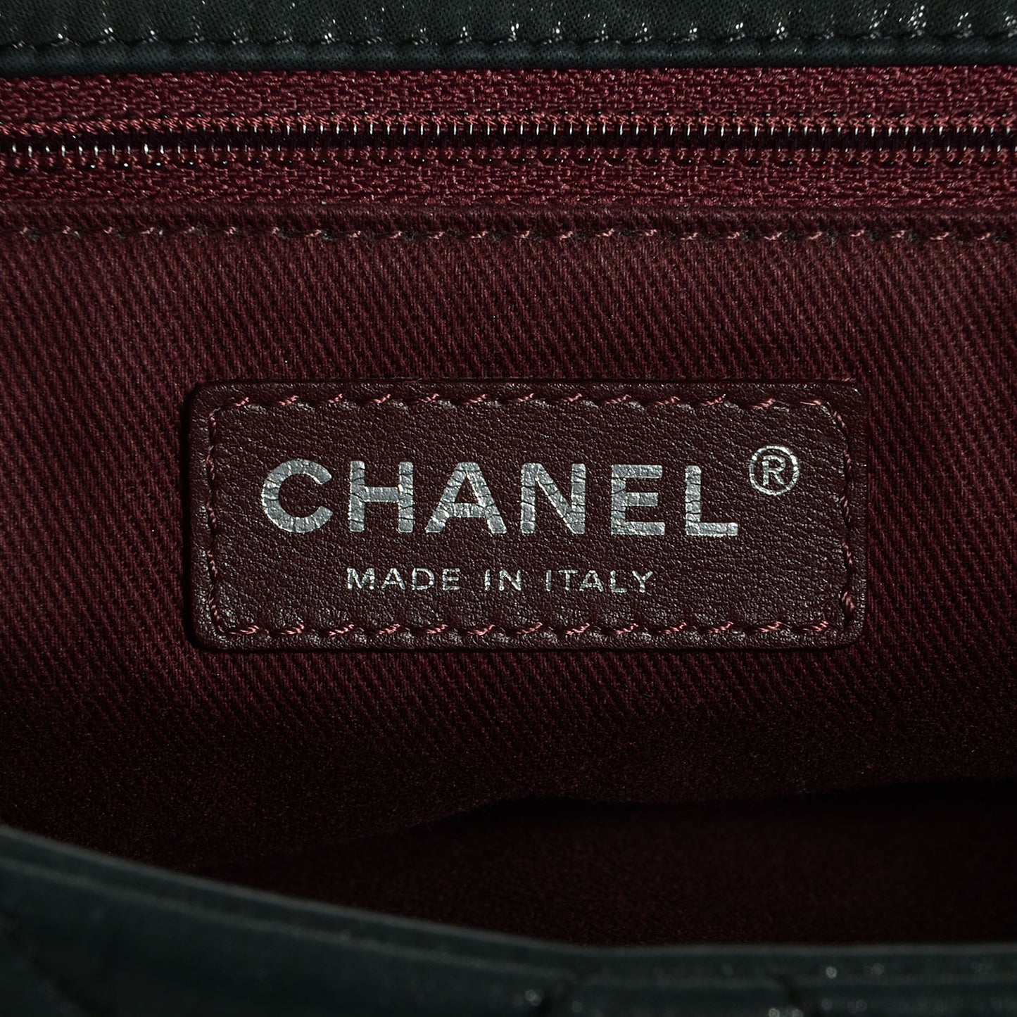 Iridescent Calfskin In The Mix Jumbo Flap Black