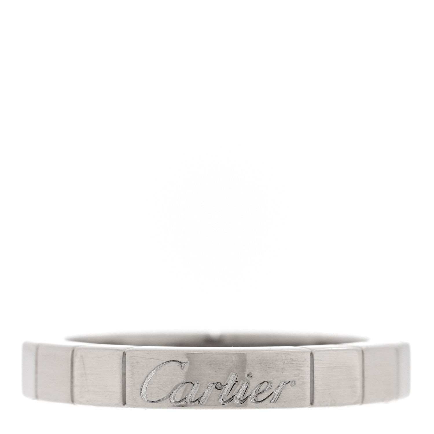 Cartier 18K White Gold Lanieres Ring 48 4.5 1 of 4