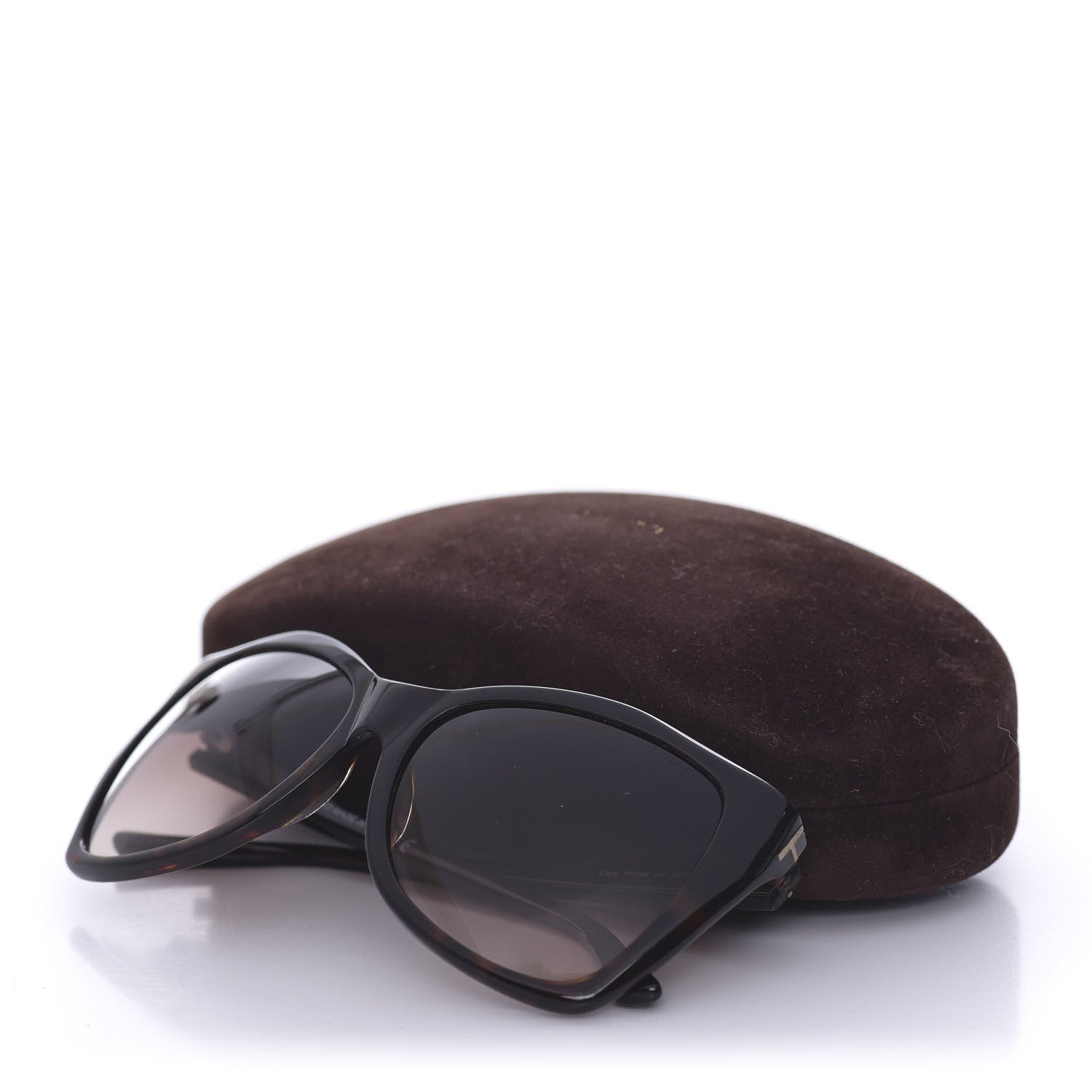 Tom Ford Carli Oversize Square Cateye Sunglasses TF295 Havana Brown 8 of 8