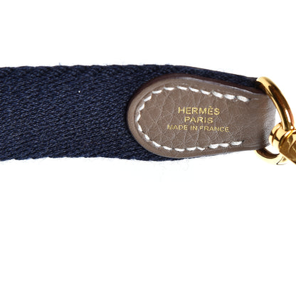 Hermes Taurillon Clemence Amazone Evelyne TPM Etoupe Bleu Indigo 5 of 9