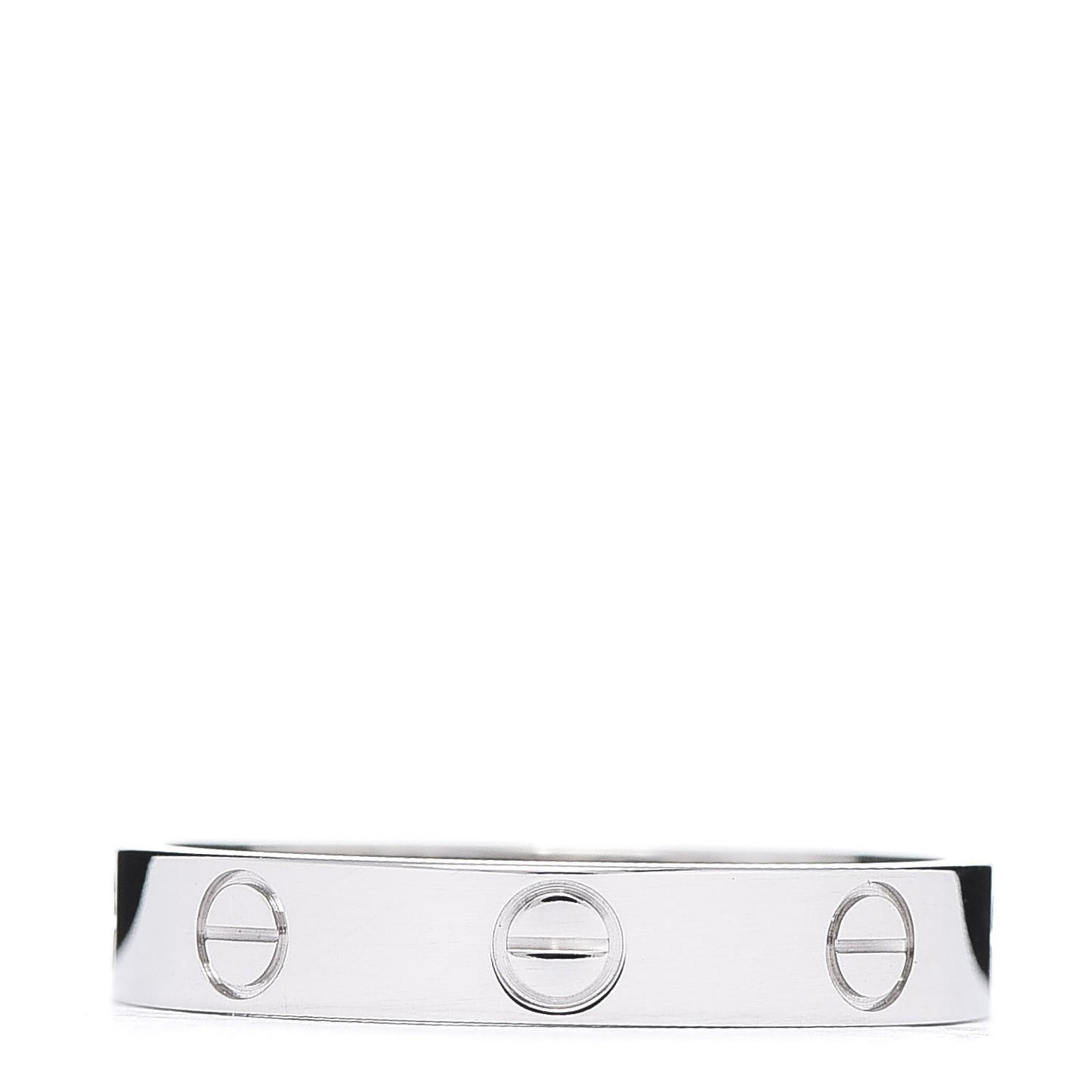 18K White Gold 3.5mm LOVE Wedding Band Ring 56 7.5